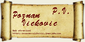Poznan Vicković vizit kartica